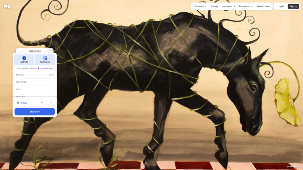 WeTransfer Interface