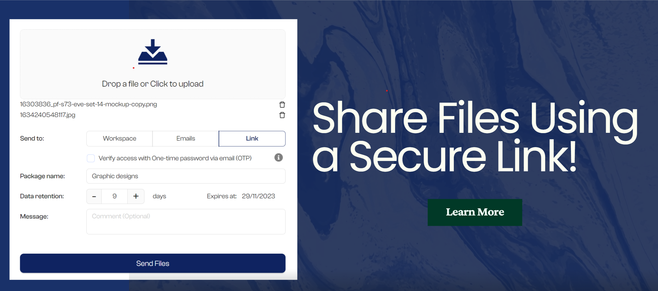 Share Files Using a Secure Link